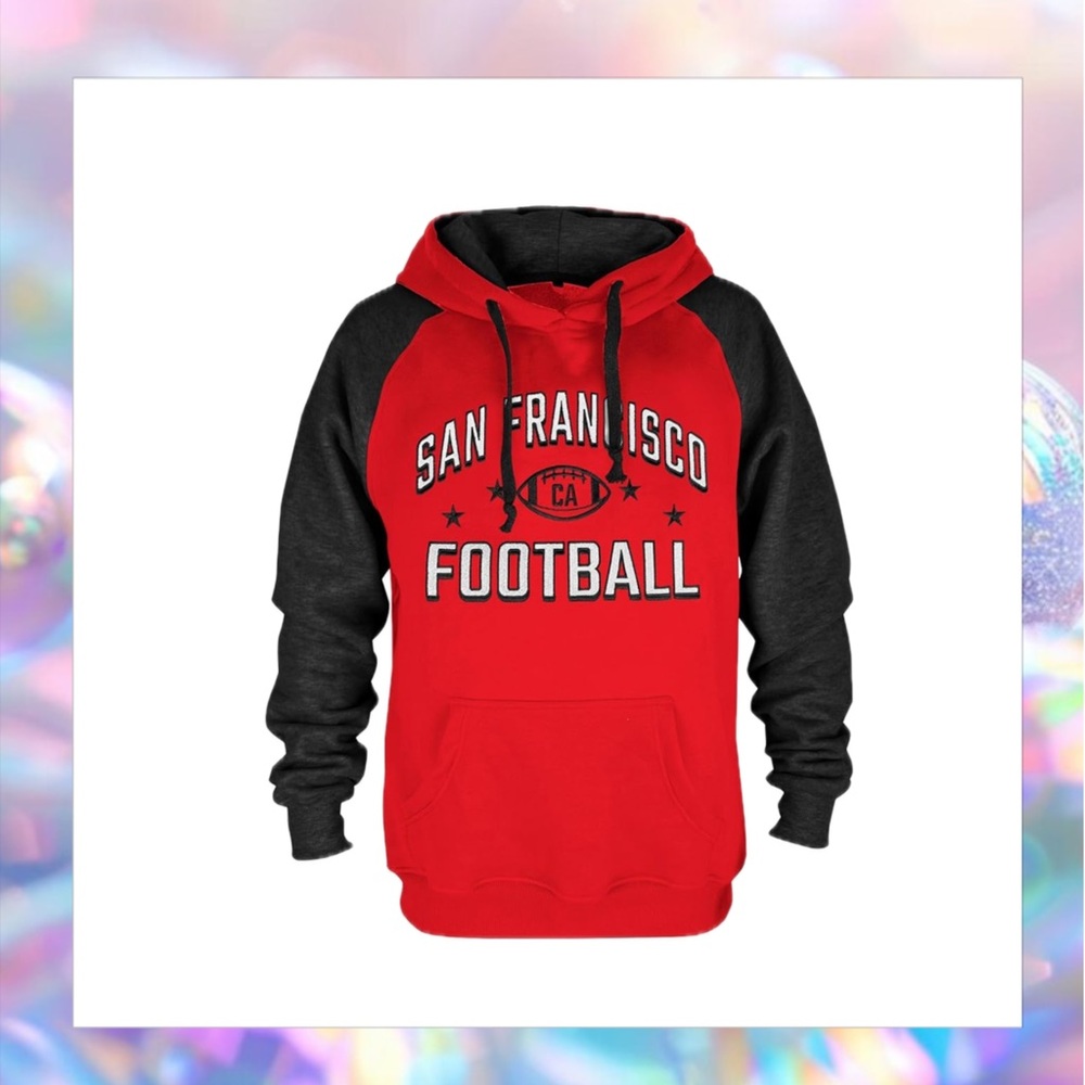 San Francisco Football Red and Black Men's Sweater Size Medium NWT